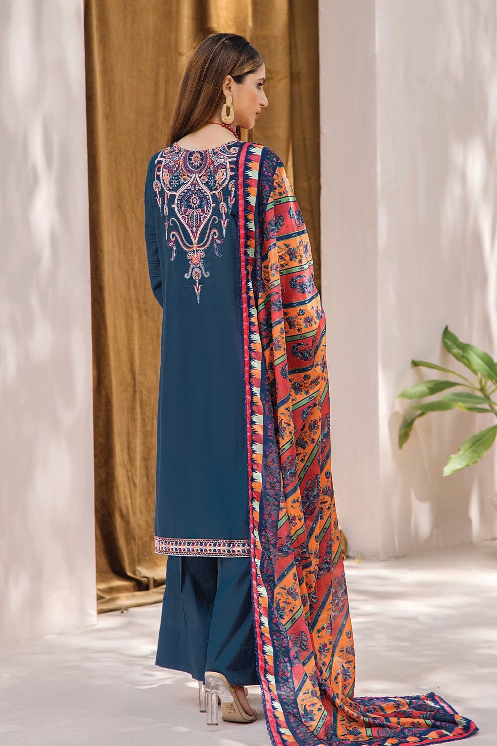 Shop Online Banarasi Silk Blue Pant Style Suit : 198469 -